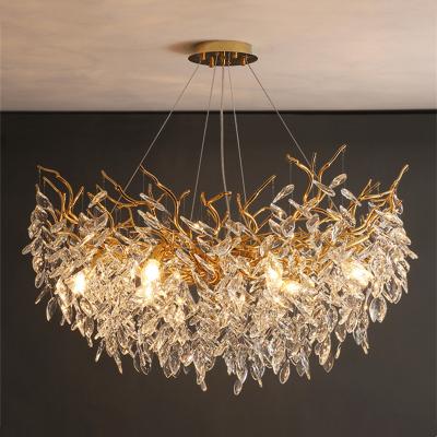 China Factory Price Modern Pendant Lights Living Room Tree Branch Chandelier Crystal for sale