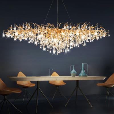 China VOGUE Chandelier Crystal Lights Luxury Overseas Spot Tree Branch Round Raindrop Light for sale