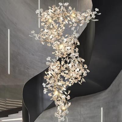 China Chandeliers Swag Fitting Modern Large Ceiling Lights Crystal Art Deco Hanging Contemporary Lighting Led Pendant Light Fixtures Te koop