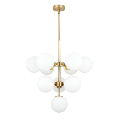 China Proyecto de la casa del hotel Modern Gold Chandelier Light Brushed Brass Granja Techo lámpara colgante Sala de comedor Escalera de la sala de estar en venta