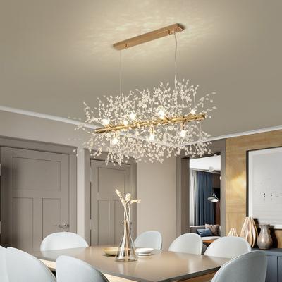 China Northern Europe Modern Crystal Ceiling Hanging Lights Led Pendant Lamp Dandelion Chandelier Decorative Lighting Hotel Home Light for sale