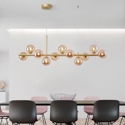 China Diseño caliente moderno clásico de lujo bola mágica de vidrio personalizado colgante estilo nórdico hogar hotel restaurante luces de decoración en venta