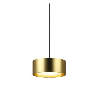 Cina Modern round led ceiling hanging light gold 6W aluminium pendant for restaurant in vendita