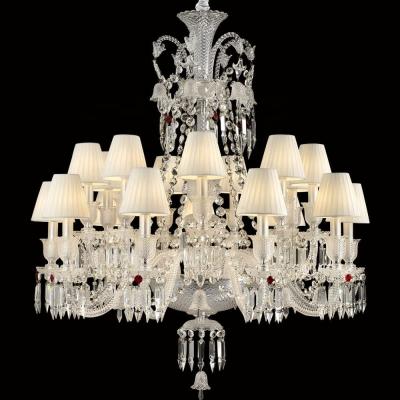 China European style large crystal chandelier decoration wedding luxury glass arm for sale