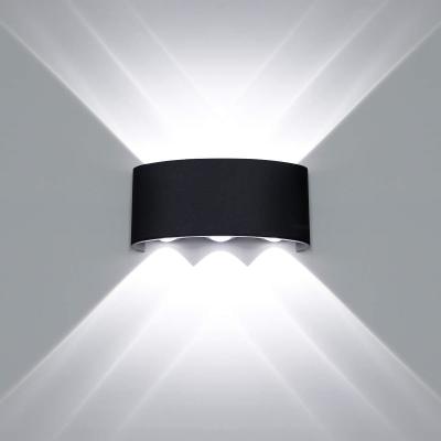 China Wall Lights Aluminum Outdoor up Down 6 Watt Black white Led wall Lamp for sale