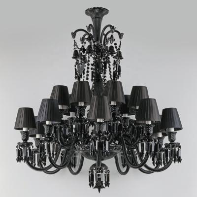 China living room modern indoor home decoration black pendant lights crystal luxury chandelier for sale