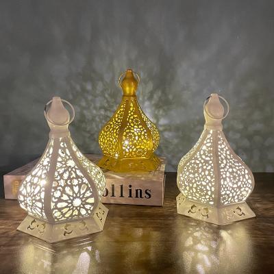 Китай high quality Moroccan style Eid decorative LED wind lantern Ramadan iron light lamp for Middle eastern продается