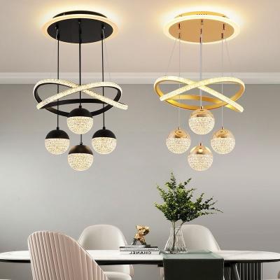 Cina ceiling lighting lamp kitchen Acrylic Circle Linea Dining round ring led pendant light for bedroom in vendita