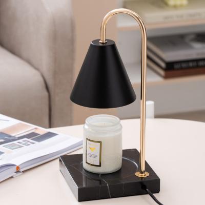 Chine Wholesale Candle Warmer Lamp Compatible with Yankee Large Jar Dimmable Scented Wax Melt White Marble Base Hot à vendre