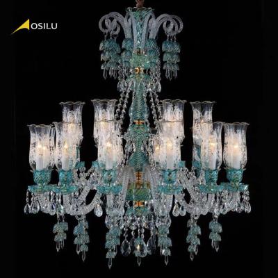 China European-style Engineering luxury atmosphere hotel villa ballroom lobby high-end classic project crystal Baccarat chandelier for sale