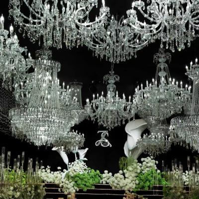 China European Acrylic Crystal Chandelier Luxury Living Room Lamp Restaurant Lighting Wedding for sale