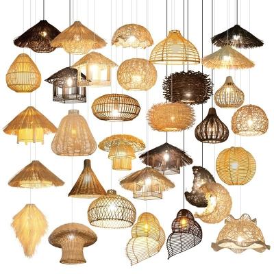 China Wholesale Bamboo pendant Light handmade natural lights rattan lamps hanging pendants lighted zu verkaufen