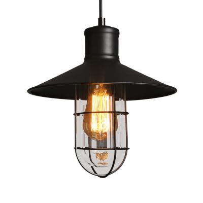 Κίνα American industrial style iron art chandelier single head pendant light bird cage for loft coffee restaurant προς πώληση