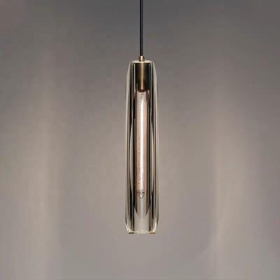 China JQLIGHTING Modern Luxury copper smokey grey drop LED Wireless Crystal Chandelier Lighting for kitchen island pendant Lamp for sale