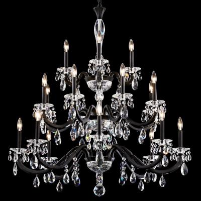 Cina Customized modern design hotel candle crystal chandelier large-scale project Maria theresa in vendita