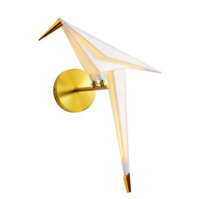 China LED Lounge Wall Light for Modern Restaurant Aisle Staircase Interior in Latest Golden Bird Style zu verkaufen