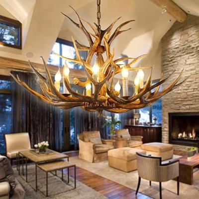 Cina Chandeliers Ceiling Lights 8 11 Antlers, Resin Deer Chandelier Vintage Hanging in vendita