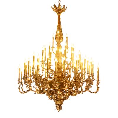 China French brass chandelier hotel antique custom big for sale