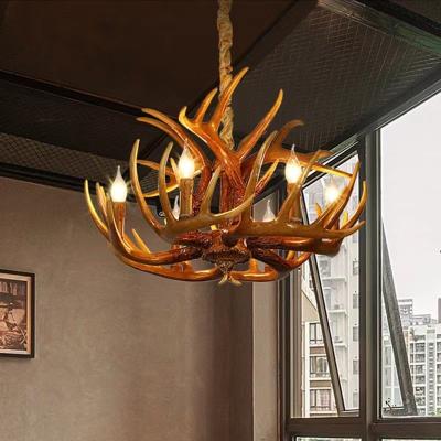 Chine American Modern style Chandelier Simple Ceiling Lamp Restaurant Antler Pendant Lighting à vendre