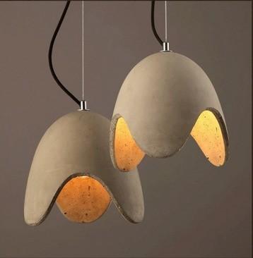 Chine E27 shape concrete energy saving pendant lamp for loft à vendre