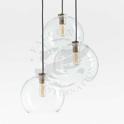 China Factory Direct Crystal Glass Modern Lamp Shade Led Pendant Fixtures For Home for sale