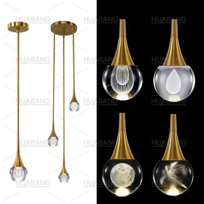 China Raindrop Crystal Ball LED Chandelier Decorative Lighting Indoor Living Room Hotel Home Modern Pendant Light à venda