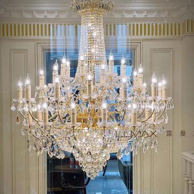 China Modern maria theresa crystal chandelier golden candle pendant hanging light for hotel wedding decoration lights à venda