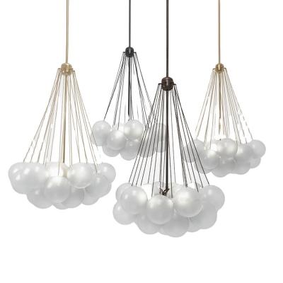 China Nordic villa bubble ball chandelier, post-modern personality bedroom living room restaurant hotel minimalist glass for sale