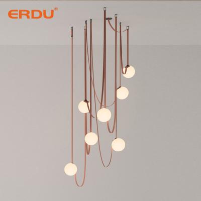 Κίνα ERDU Conductive Textile Belt Rail Multifunctional Combination Lighting System Adjustable Modern Linear Chandeliers  Pendant προς πώληση