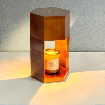 China Factory wholesale wooden wax melting lamp with remote control candle warmer 2024 idea gift sets for kids girlfriend wife à venda