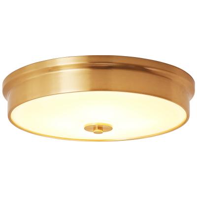 China Nordic style brass flush mount ceiling light luxury living room bedroom balcony hallway fixtures modern Te koop