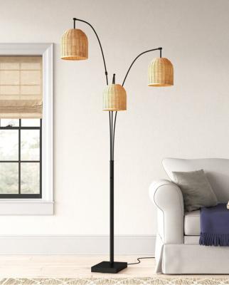 Κίνα Cross-border new simple floor lamp European style rattan living room study bedroom προς πώληση