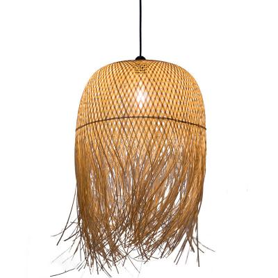 Chine Modern Chinese style rattan hanging lamp woven lantern pendant light shade ceiling à vendre