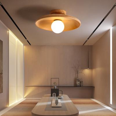 China Wooden LED ceiling lights home fixtures for dining bedroom hallway or living room lamp for sale