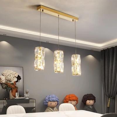 China 3-Light Crystal Modern Cluster Pendant Lighting Over Table Hanging Ceiling Chandelier Fixture for Kitchen Island, Dining Room for sale