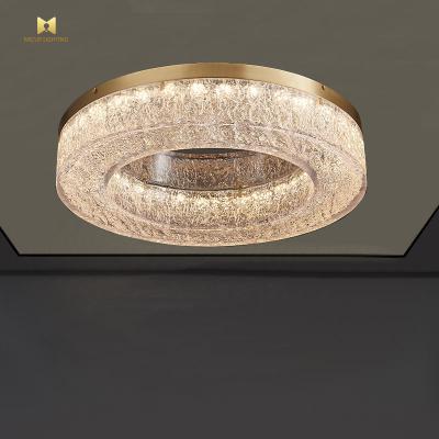 China Nordic Marble Bedroom Light Modern Luxurious Snowflake Chandelier with Brass Finish for sale