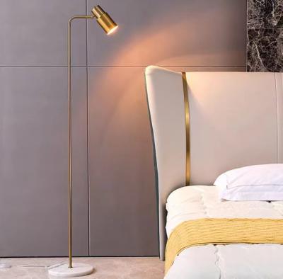 China Home Decor Floor Lamp Metal Nordic Design GU 10 3 W LED Brass and Black Color Spot Light for sale