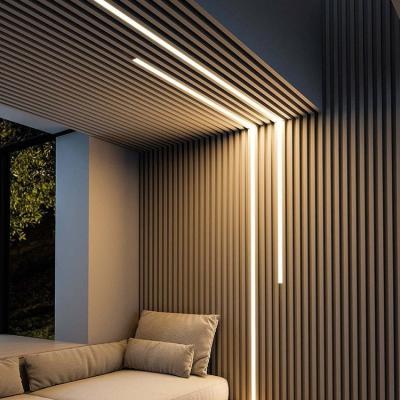 China 80 Ra Color Rendering Index MDF Slat Wooden Wall Panels Acoustic Panel with LED Light for sale