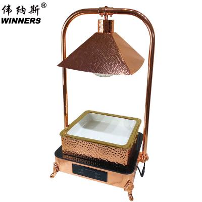 China WINNERS Commercial Catering Equipment Hammered Food Warmer Lamp for Chefing Dish Buffet à venda