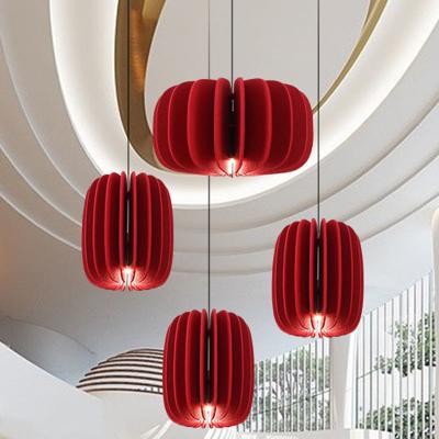 China Office Restaurant Nordic Ceiling Acoustic Lighting Pendant Led Felt Chandeliers Light zu verkaufen