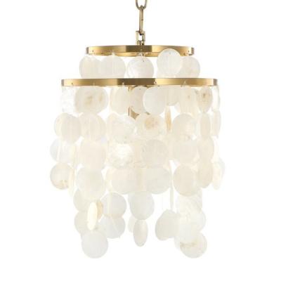 中国 Other Modern White Round Capiz Sea Chandeliers from Natura Lighting in Philippines 販売のため