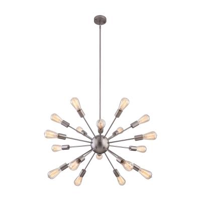 Κίνα Metal Shade Vintage Large Dimmable Sputnik Chandelier with 18 Lights Brushed Nickel προς πώληση