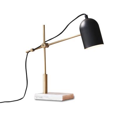 Chine IP20 Rated American Classic Marble Wrought Iron Desk Lamp with Adjustable Black Frame à vendre