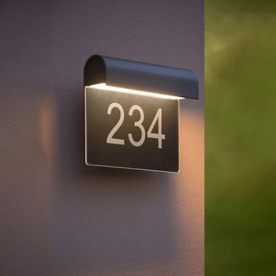 China Customized Color Stainless Steel LED House Room Door Number Plates with Free EZD Design for sale