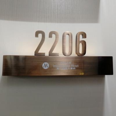 Cina Hotel Door Plates Custom Backlit 316 Stainless Steel Letter Sign with 750 Hours Lifespan in vendita