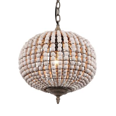 Chine Modern Vintage Europe E27 LED Wooden Beads Pendant Lights Chandelier Wood Material 5kg à vendre