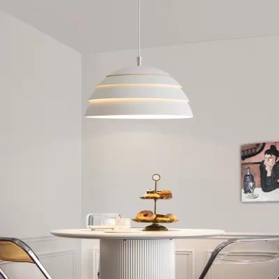 China 45 CM LED Pendant Lights for Dining Table Bar and Kitchen White Semi-Circular Arc Design for sale