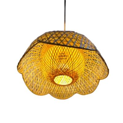 China Diseñador de artesanía de ratán para el hogar Sombra de lámpara de mimbre Pendant Light For Wedding Decorative Blue en venta