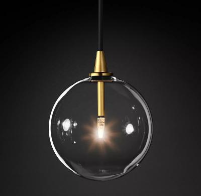 Cina CD2002 Vintage Orb Hanging Lighting for Home Light Ceiling Lamps Solid Brass Glass Globe in vendita