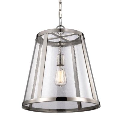 Китай Modern Seeded Glass Shade Brushed Nickel Kitchen Pendant Light E26 1*60W Light Source продается